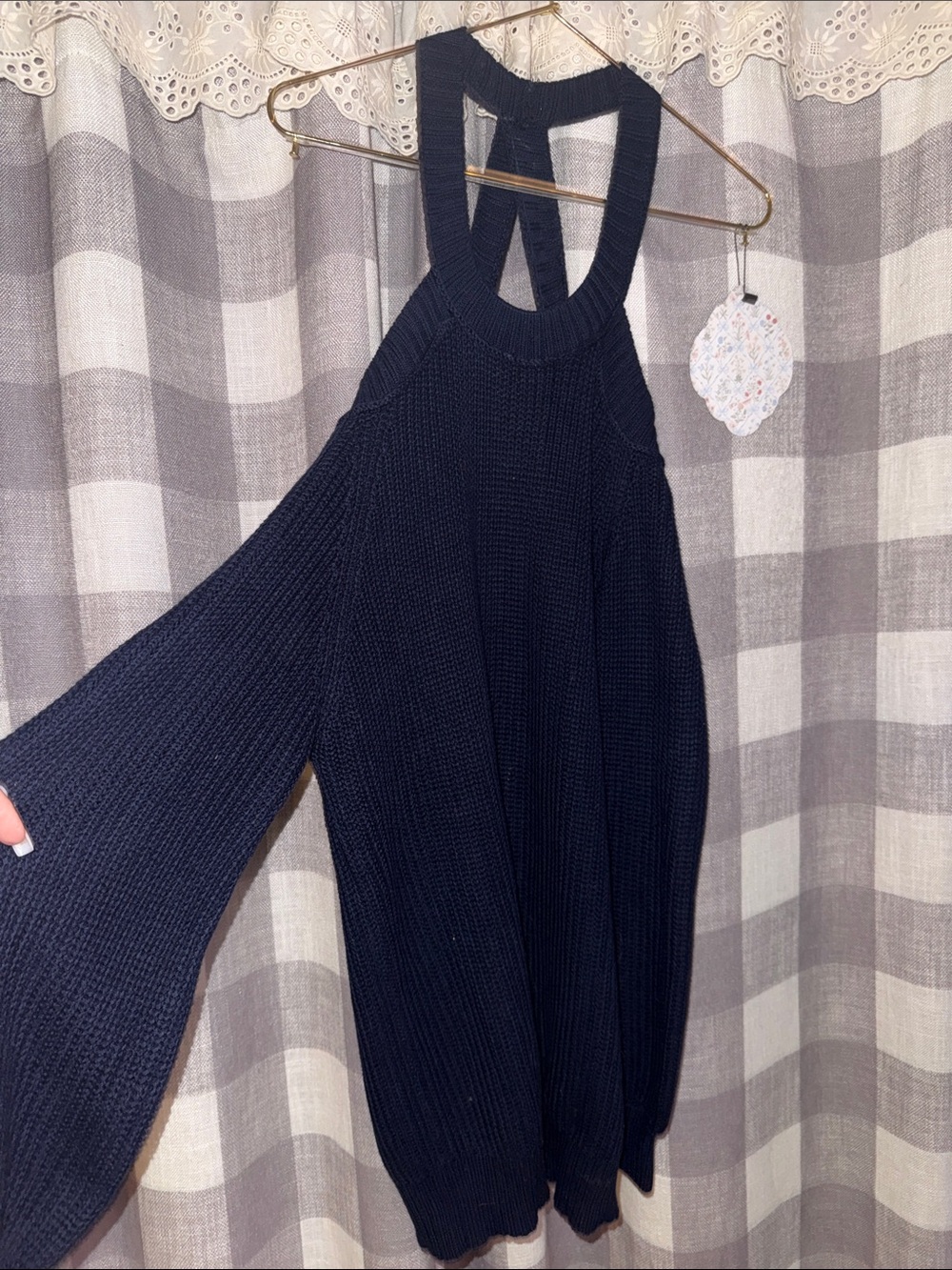 Black Knit Halter Jumpsuit